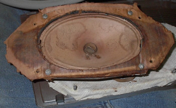 Old 5x7 speaker that should be a 4x10 on a Buick Wildcat